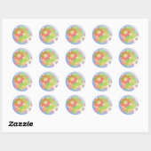 Abstract cog-ontwerp ronde sticker (Vel)