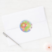 Abstract cog-ontwerp ronde sticker (Envelop)