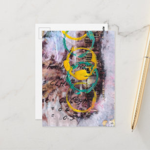 abstract collage met cirkels briefkaart