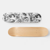 Abstract collage zwarte en witte graffiti skateboard (Horizontaal)