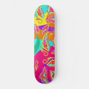 abstract color patterus skateboard