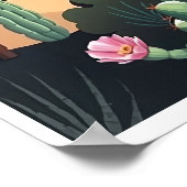 Abstract Colorado Mountains Desert Cactus Poster (Hoek)