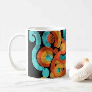 Abstract colorful coffee mug koffiemok