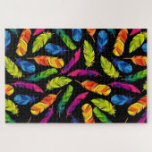 Abstract colorful feather explosion legpuzzel (Horizontaal)