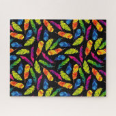 Abstract colorful feather explosion legpuzzel (Horizontaal)