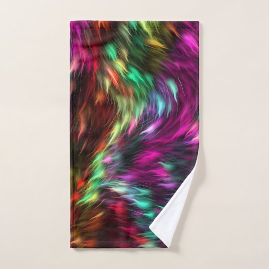 Abstract Colorful Fur Background-24605 Handdoek (Handdoek)