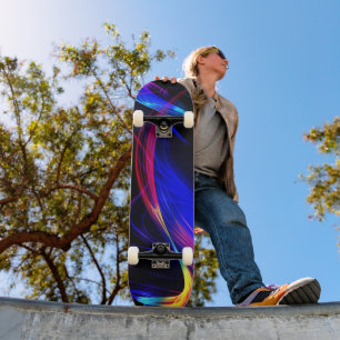 Abstract Colorful Lights Skateboard - Modern
