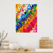 Abstract Colorful Modern Graffiti Street Art Poster (Keuken)