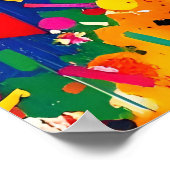 Abstract Colorful Modern Graffiti Street Art Poster (Hoek)