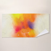 Abstract colorful oil painting on canvas texture. (Serviette de bain)