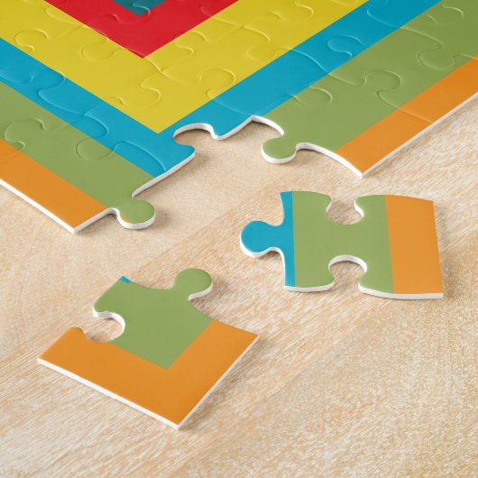 Abstract Colorful Quilt Pattern Puzzle (Côté)