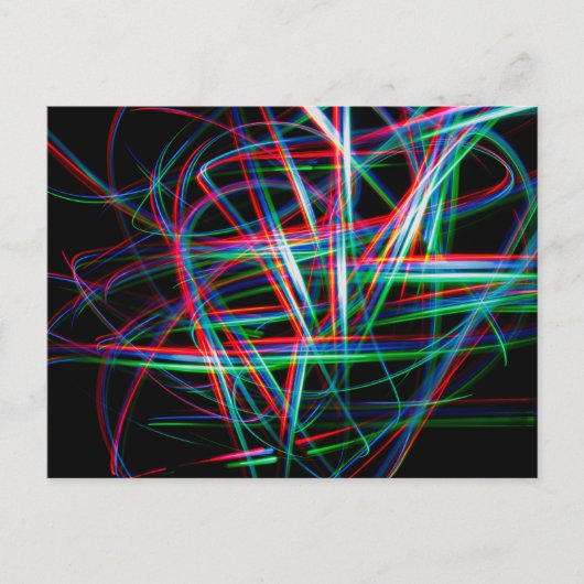 Abstract colourful light streaks briefkaart (Voorkant)