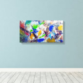 Abstract Colours Canvas  Afdruk (Insitu (Houten vloer))