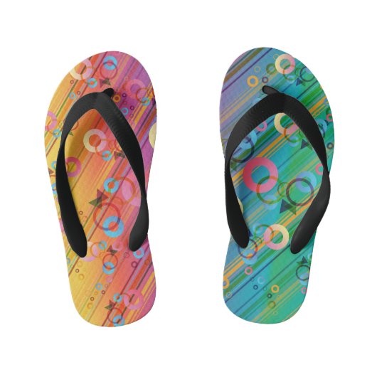 Abstract Composition Kinder Teenslippers (Voetbed)