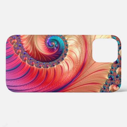 Abstract Computer genereerde Fractal-ontwerp. Een  Case-Mate iPhone Case (Achterkant (horizontaal))