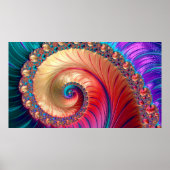 Abstract Computer genereerde Fractal-ontwerp. Een Poster (Voorkant)