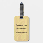 Abstract computerapparatuur bagagelabel (Achterkant verticaal)