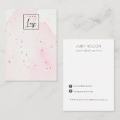 Abstract Confetti Blush Stud Veroorbaar Logo beeld Visitekaartje (Voorkant / Achterkant)
