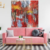 Abstract Contemporary Painting  Canvas Afdruk (Insitu (Woonkamer))