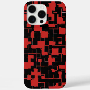 ABSTRACT COOL Black en Red Stylish Pattern iPhone 16 Pro Max Hoesje