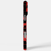 ABSTRACT COOL Black en Red Stylish Pattern Case-Mate iPhone Case (Achterkant / Rechts)