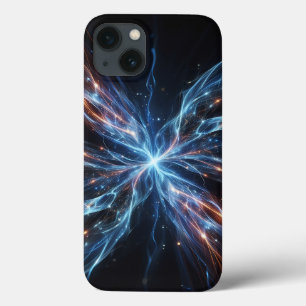 Abstract Cosmic Blue en Oranje Energie Hoesje
