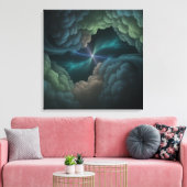 Abstract Cosmic Cloud Wall Art Canvas (Insitu (Woonkamer))