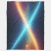 Abstract Cosmic Light Energy Glowing Space Fleece Deken (Voorkant)