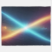Abstract Cosmic Light Energy Glowing Space Fleece Deken (Voorkant (Horizontaal))