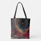 Abstract Cosmic Night Tote Bag (Achterkant)