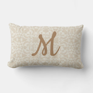 Abstract Cream Linnen Style Patroon Kussen