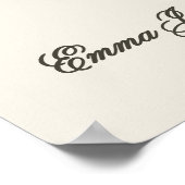 Abstract Cream Wedding Poster  (Coin)