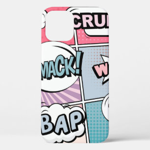 Abstract creatief concept stripverhaal pop stijl b iPhone 12 hoesje