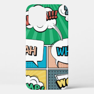 Abstract creatief concept stripverhaal pop stijl b iPhone 12 hoesje