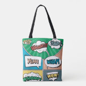 Abstract creatief concept stripverhaal pop stijl b draagtas (Achterkant)
