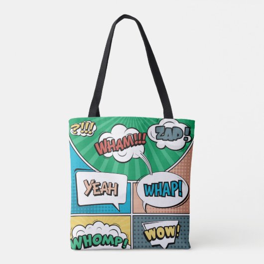 Abstract creatief concept stripverhaal pop stijl b draagtas (Achterkant)