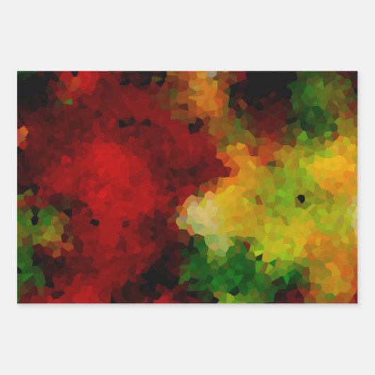 Abstract, creatief, mozaïek, kristallen, groen, ge inpakpapier vel (Voorkant 2)