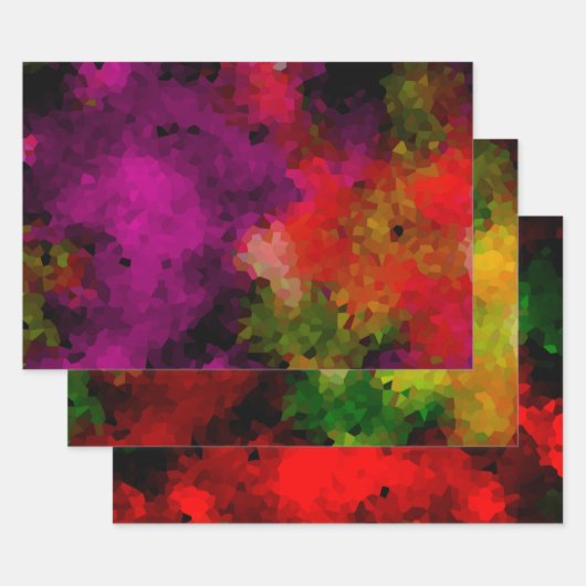 Abstract, creatief, mozaïek, kristallen, groen, ge inpakpapier vel (Set)