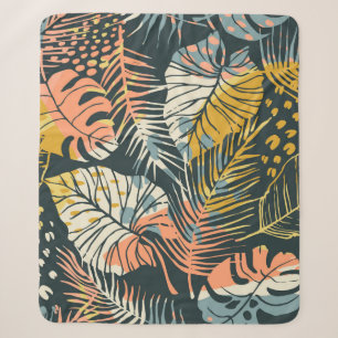 Abstract creatief naadloos patroon met tropisch p sherpa deken