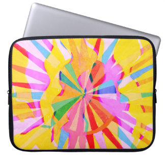 Abstract creatief tekenen, kleurrijke achtergrond. laptop sleeve