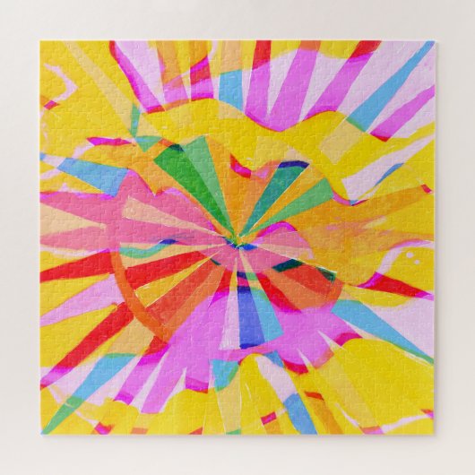 Abstract creatief tekenen, kleurrijke achtergrond. legpuzzel (Horizontaal)