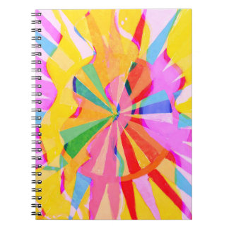 Abstract creatief tekenen, kleurrijke achtergrond. notitieboek