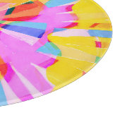 Abstract creatief tekenen, kleurrijke achtergrond. snijplank (Hoek)