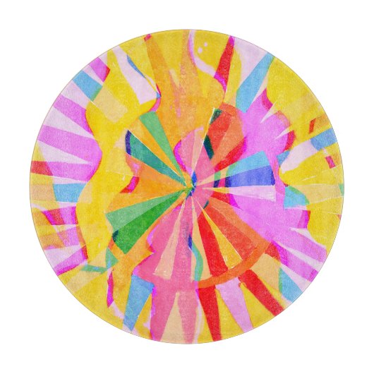 Abstract creatief tekenen, kleurrijke achtergrond. snijplank (Voorkant)