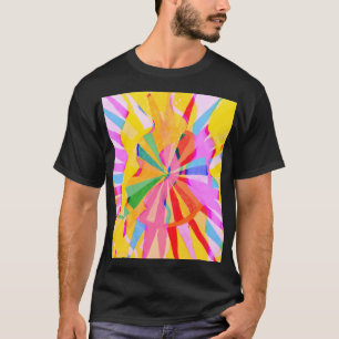 Abstract creatief tekenen, kleurrijke achtergrond. t-shirt
