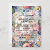 Abstract Creative Flower Art verjaardagsfeestje Kaart (Voorkant)