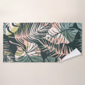 Abstract creative seamless pattern with tropical p (Serviette de bain)