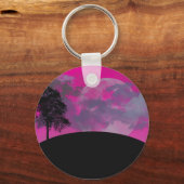 Abstract Crimson Moon Sleutelhanger (Voorkant)
