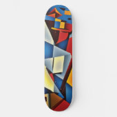 Abstract Cubistisch Portret Skateboard (Voorkant)