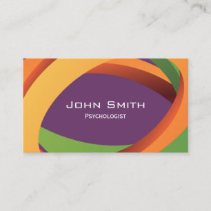 Abstract Curves Psychologist Business Card Visitekaartje